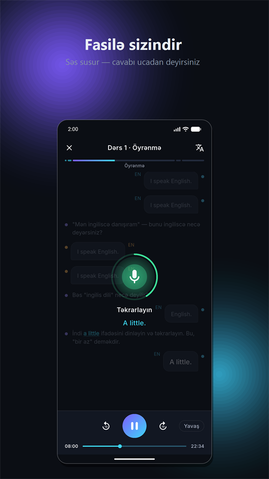 The pause — the app waits, you speak